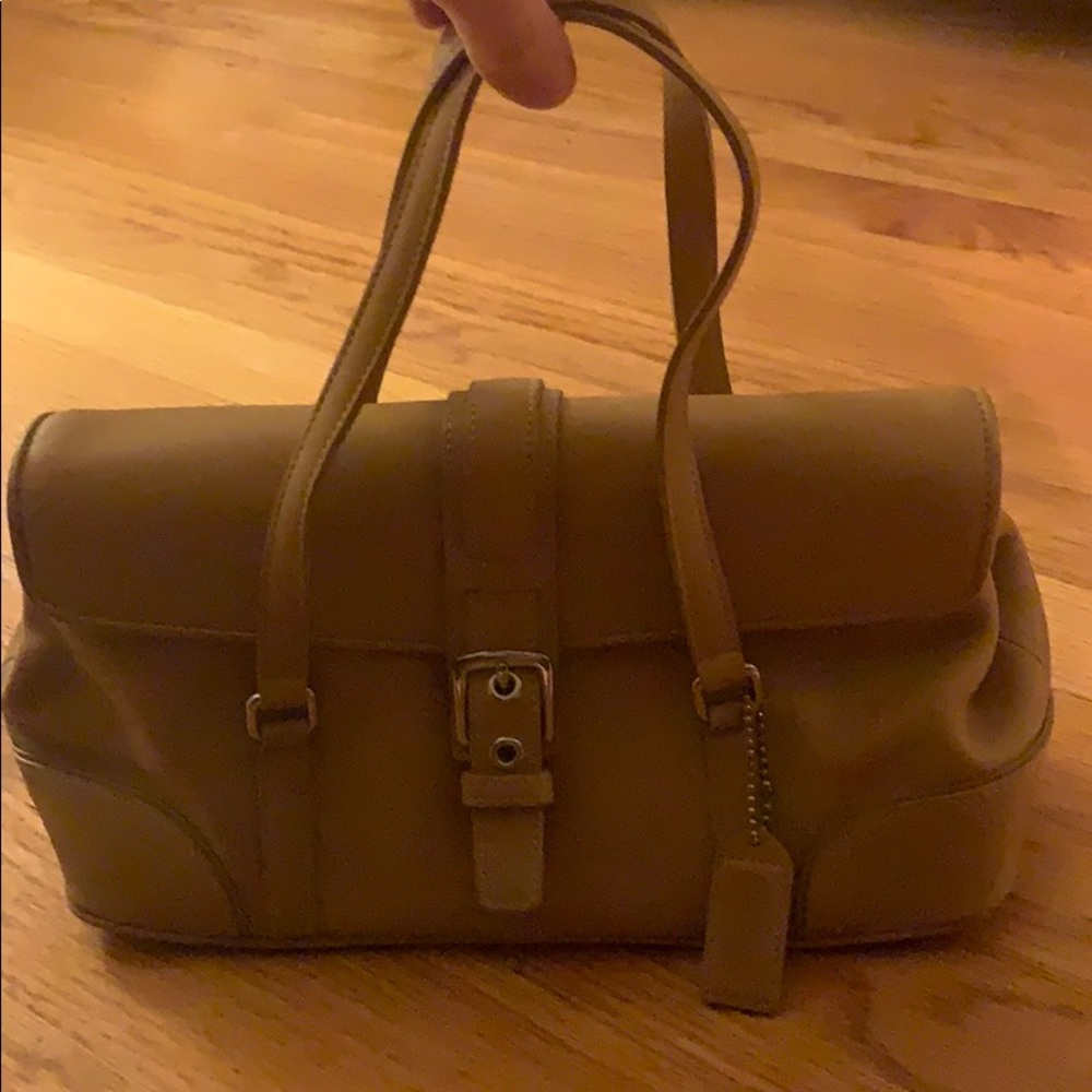 Small tan coach bag